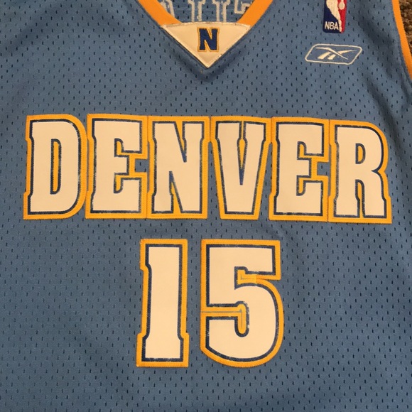 🥳XL-Carmelo Anthony🏀NBA AUTHENTIC DENVER NUGGETS🔥ROOKIE JERSEY blue/yellow💐 - Picture 5 of 10